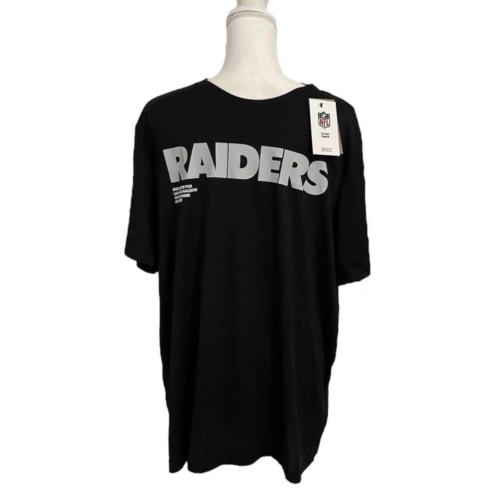 The Nike Tee NFL On Field Apparel Raiders Black Short Sleeve Tee Men’s XL